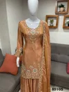 Rust Orange Colour Luxuria Vol 1 By Beriston Sharara Suit BS105
